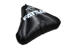 Black triangular ballast bag Open Bow Triangle 650 lbs. with white FATSAC print.