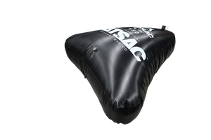 Open Bow Triangle 650 lbs ballast bag for wakesurfing with white text.
