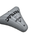 Silver triangular paintball bunker, Faisac branded, ideal for Open Bow Triangle 650 lbs. setups.