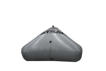 Gray Open Bow Triangle 650 lbs. buoy, perfect for wakesurfing.