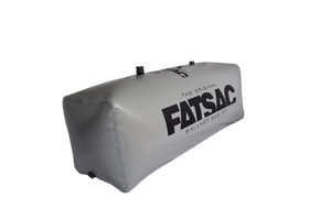 Gray FatSac High Flow 750 lbs ballast with two black valves, ideal for wakesurfing.