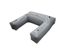 Fat Seat W710 gray inflatable boat pontoon with ballast bag.
