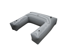 Fat Seat W710 gray inflatable boat pontoon with ballast bag.
