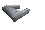 Fat Seat (W710) gray inflatable boat stabilizer with air valves and ballast bag.