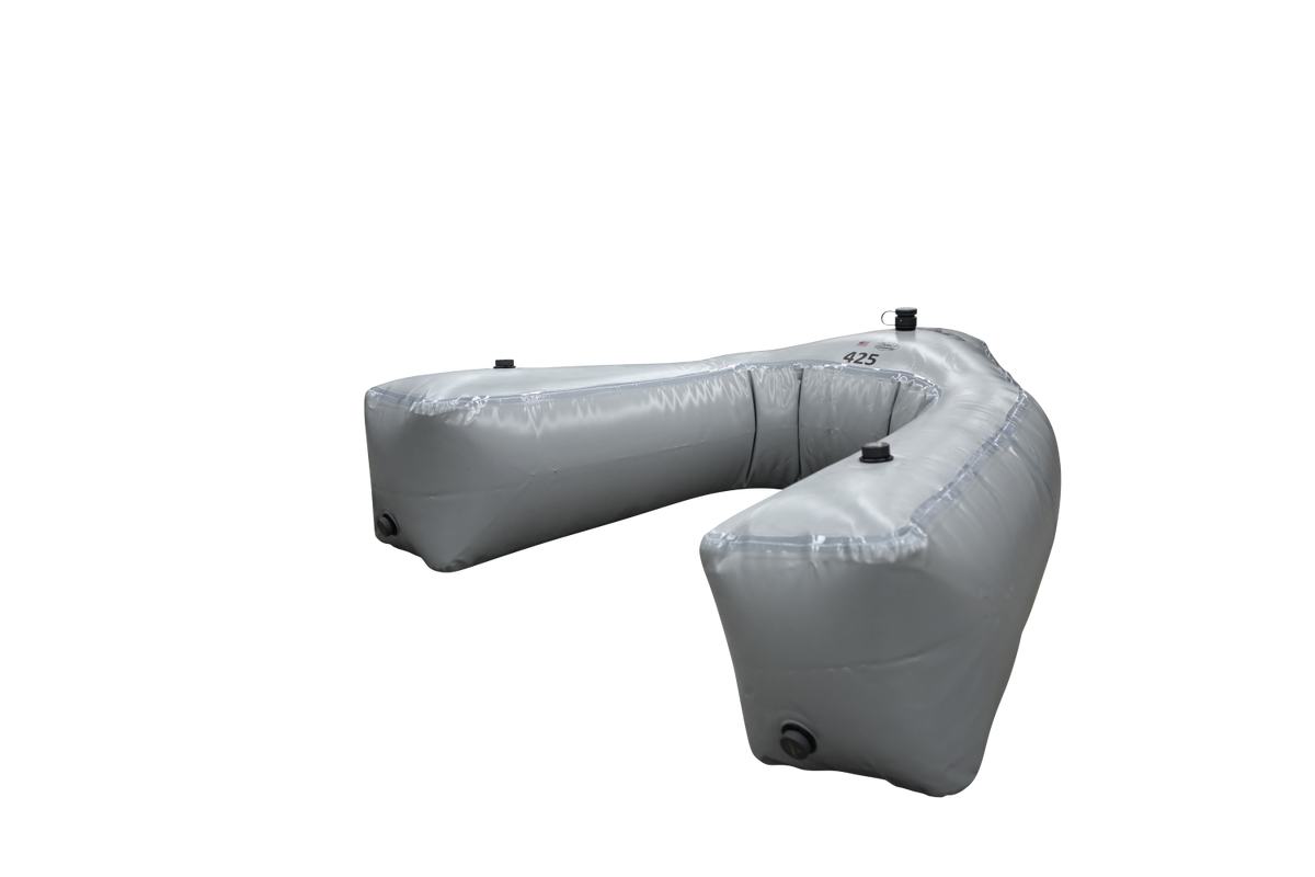 Gray Integrated Bow Sac 425 lbs. with air valves, ideal for wakesurfing.