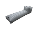 A gray Fly High ENZO inflatable lounge chair with a headrest and arm features.