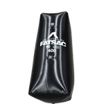 Front view of black V-drive Surf Sac 400 lbs. showing three valves and printed branding.