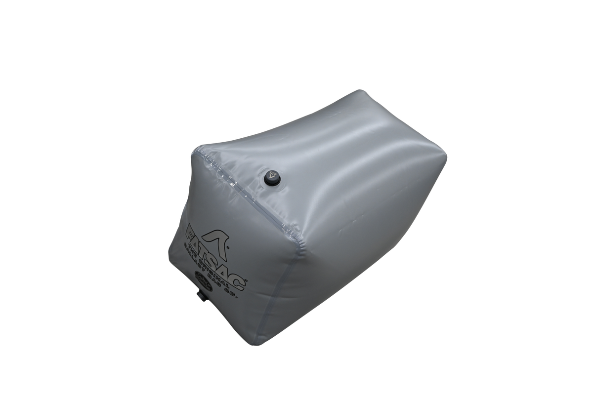 Gray inflatable boat fender with logo, perfect for Mastercraft X-2 Rear Sac use.