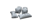 Four gray inflatable bags with valve fittings for MasterCraft X-STAR Ballast Kit (W715).