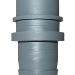 Gray plastic Fitting 1-1/8 QC (W748) with ridges and a circular shape.
