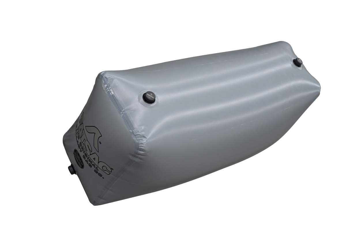 Gray Mastercraft X-STAR Bow Walk-through Fat Sac (W752) isolated on black.