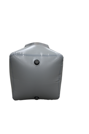 Rear Gravity Games sac (W841), gray, with fittings and valves, 42x19x19 inches.