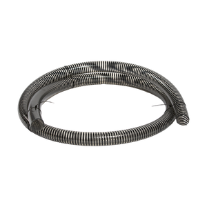 1-1/2 ID Clear Helical Pump Hose lying flat on white background.