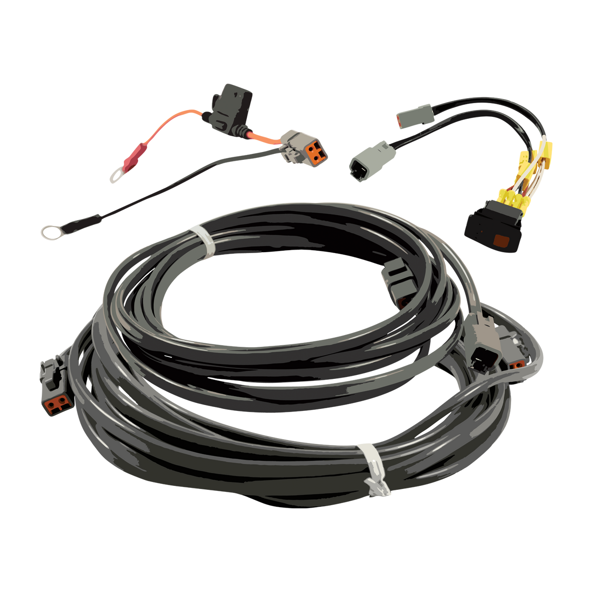 Complete Wire Harness Kit (54660-KIT) with connectors and plug on a white background.