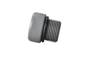 Air Release Plug (W749) with gray knurled screw and threaded end.