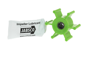 Jabsco Puppy Pump Impeller (52403) with lubricant on a white background.