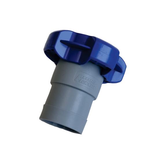 1-1/2” Flow-Rite QC S1008 blue/gray connector w/SS clamp.