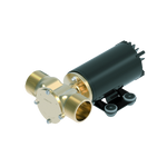 Johnson Tallulah HF Pump (S2001), 30 GPM, brass and black, with pipe fittings.