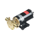 Johnson Tallulah Pump (13.5 GPM) (S2002) in brass/black, reversible with base and label.