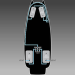 Boat layout diagram with labeled port, starboard, and Mastercraft X-STAR ballast system areas.
