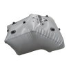 Silver inflatable Fat Sac with multiple valves for 19 Yamaha Jet Boats swim deck.
