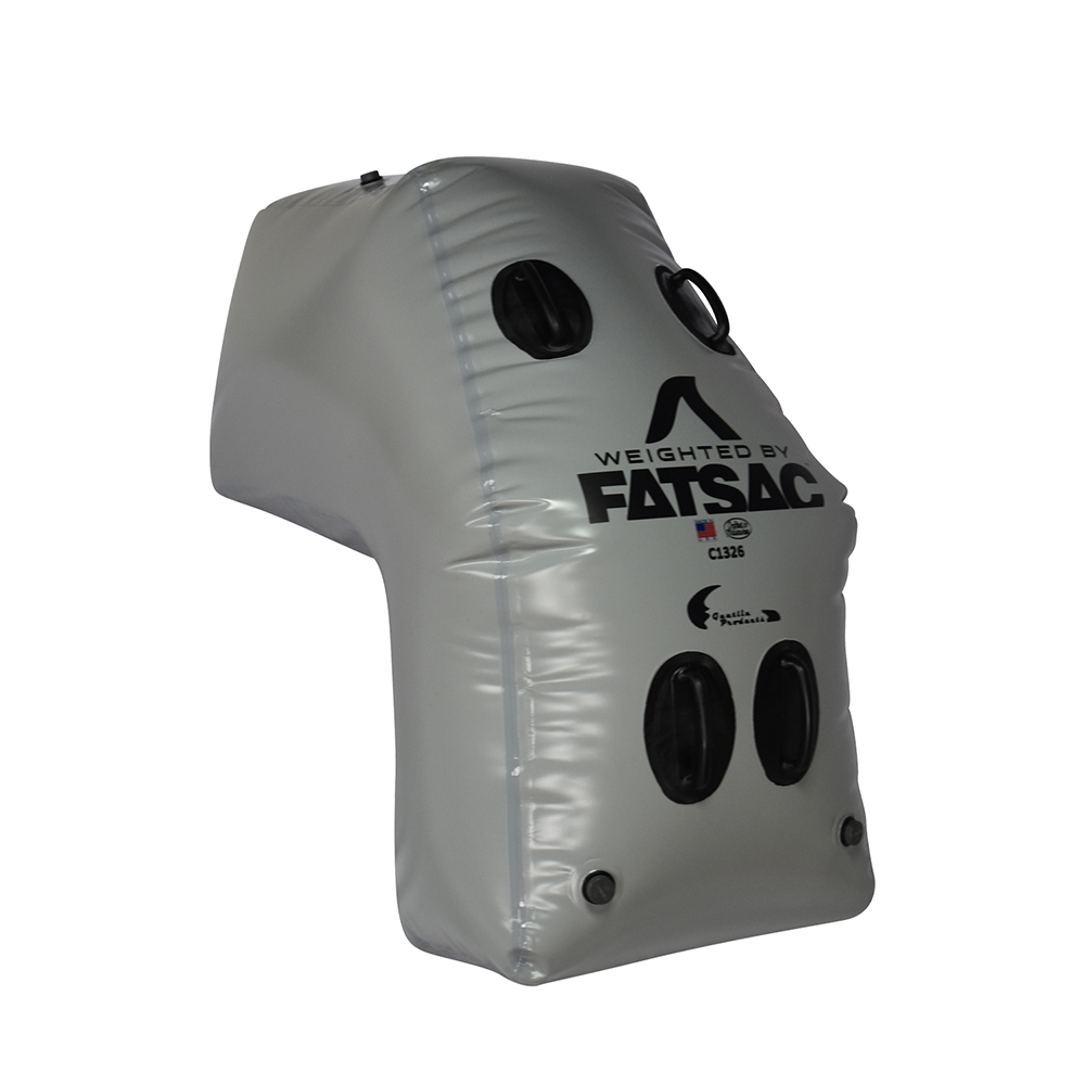 Yamaha 27 Swim Deck Bag, gray with black valves, ideal ballast for boats.