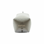 Nautique upgrade gray PNP 900lb ballast bag with text, logo, and barbed fittings.