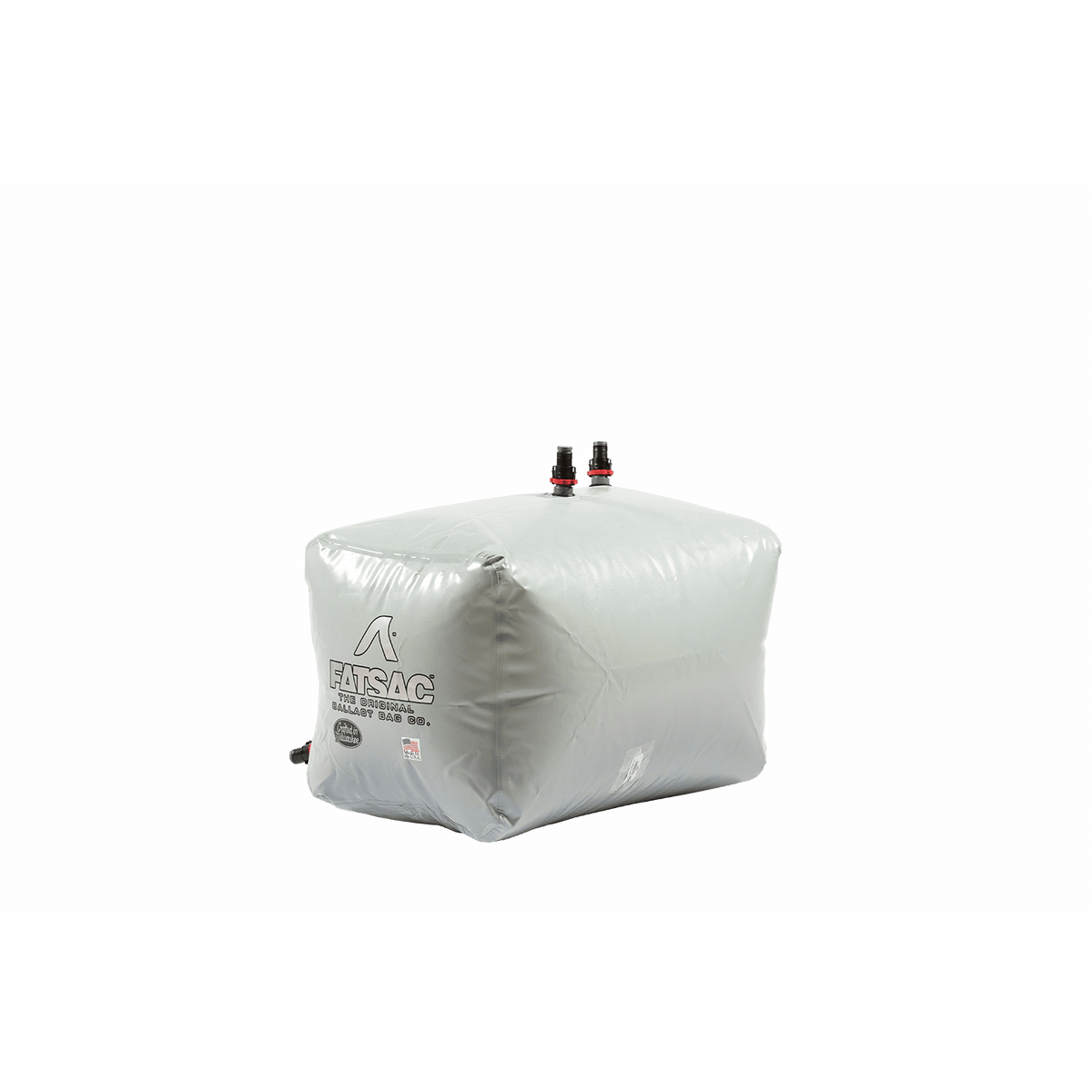 Universal Tige PNP FatSac kit O5007, grey with black valves, isolated.