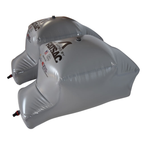 Two large, gray Malibu PNP rear sacs with 1-1/8 QC fittings, 1,140 lbs total.