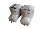 Two Malibu PNP rear sacs with QC fittings, labeled FRONT.
