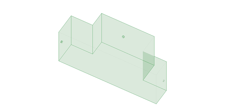 Wireframe view of the MALIBU PNP SACS, has QC fittings.