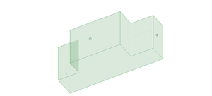 Wireframe view of the MALIBU PNP REAR SACS 750lb (W024-750-AVO): rectangular shape with air release plug.