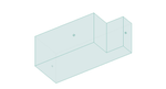 Wireframe view of the MALIBU/AXIS PNP REAR SAC FACTORY 2ND with cutouts and notch.