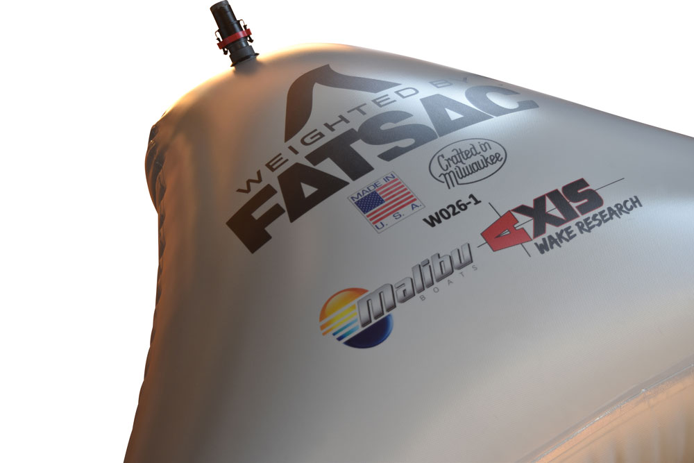 Close-up of AXIS WAKE PNP BOW SAC FACTORY 2ND bag with logos and labels.