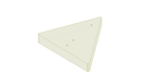 Isometric view of the triangular 3D shape featuring AXIS WAKE PNP BOW SAC design.