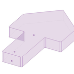 Wireframe view of the AXIS WAKE PNP Bow Arrow Sac (W031-1), 950 lbs.