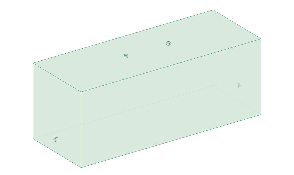 Isometric view of the AXIS WAKE PNP REAR SAC (400 lbs).