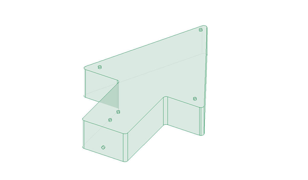 Isometric view of the Super Air Nautique locker sac, 650 lbs.