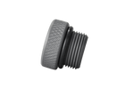 Wally Plug (W731) - black threaded cap with textured grip and airtight seal.
