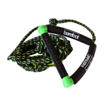 Black and green WAKE SURF ROPE & HANDLE COMBO (M1035-C).
