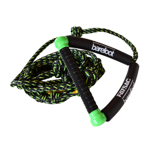 Black and green WAKE SURF ROPE & HANDLE COMBO (M1035-C).