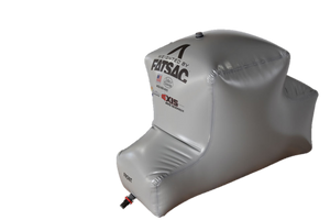 Angled view of the gray MALIBU PNP REAR SAC with black FATSAC branding.